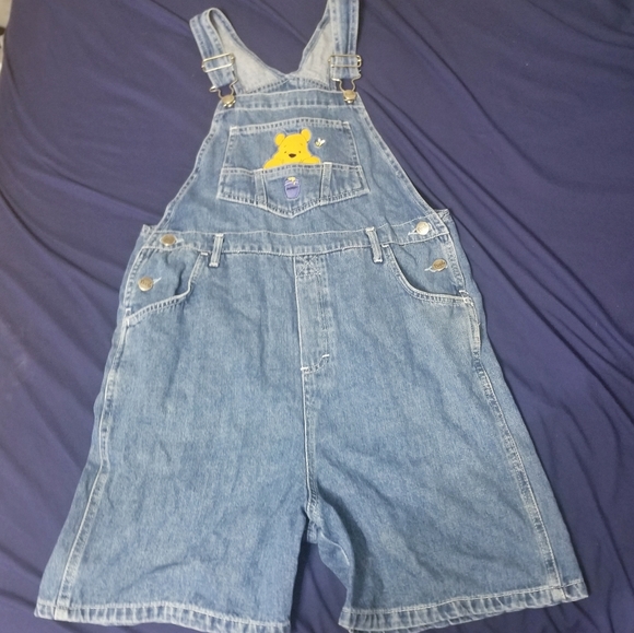 winnie the pooh overall shorts